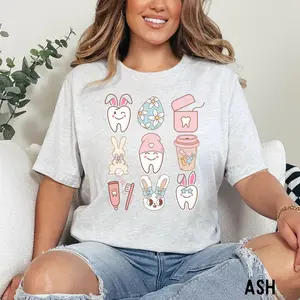 Easter dental assistant shirt, Occupation Easter shirt, Spring dentist t-shirt, Matching dental squad shirt, Group dental hygienists shirts Cotton Fabric