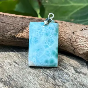 Sterling silver Larimar pendant