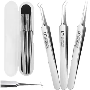 Professional Blackhead Remover Tweezers, High Hardness Stainless Steel Pimple Popper Tool Kit, Precision Blackhead Extractor