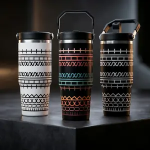 Keeps Ice 24+ Hours - 30oz Insulated Tumbler Top Carry Handle & Funny Hidden Message - Stainless Steel Travel Mug for Iced Coffee, Gym & Outdoor - Best Gag Gift for Coworker Men Women