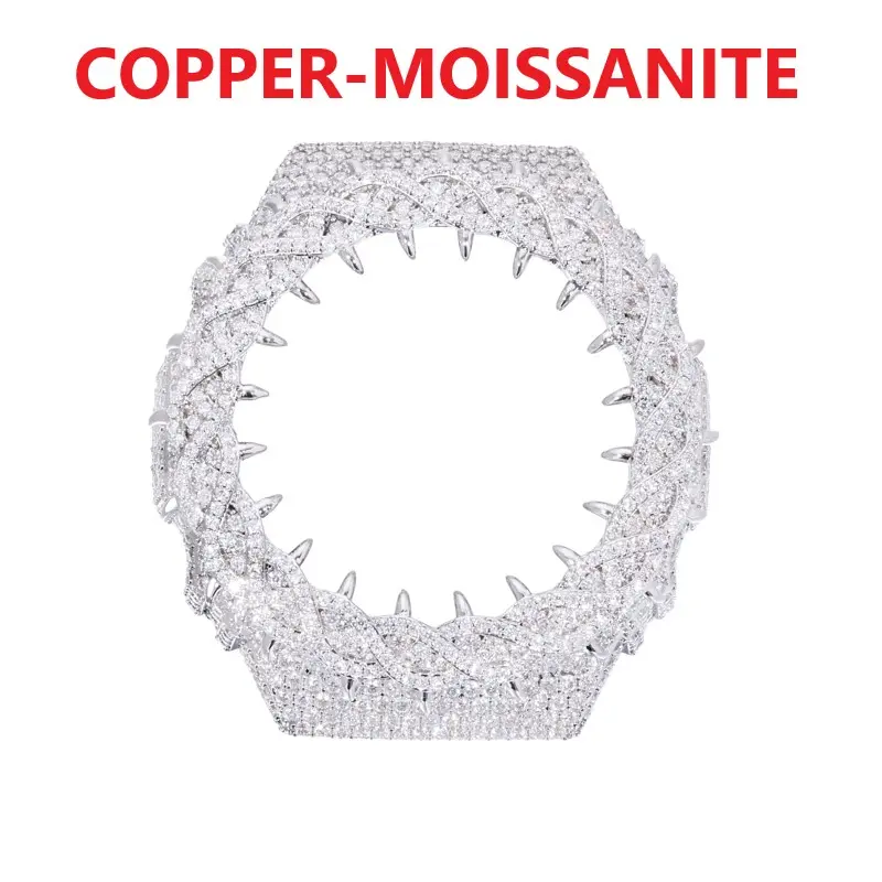 Copper Moissanite 2-Silver