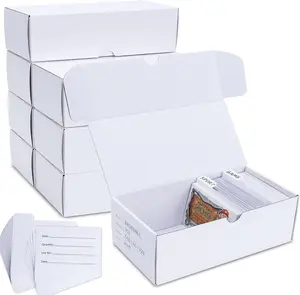TradingCard Storage Box, Pack •  Count Corrugated Cardboard Storage Box with dividers & labels for TCG/Magic/Mtg storage and Collection,  INCH Horizontal