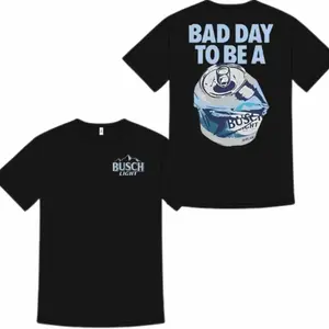 [Busch Light] Funny “Bad Day To Be A Cold Beer Can” Graphic T-Shirt, Humor Drinking Quote Design for Beer Lovers, Casual Streetwear for Parties, BBQs & Weekend Hangouts RD