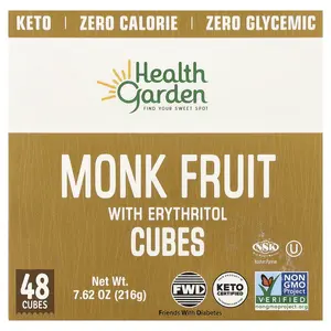 Health Garden Monk Fruit With Erythritol Cubes, 48 Cubes, 7.62 oz (216 g)