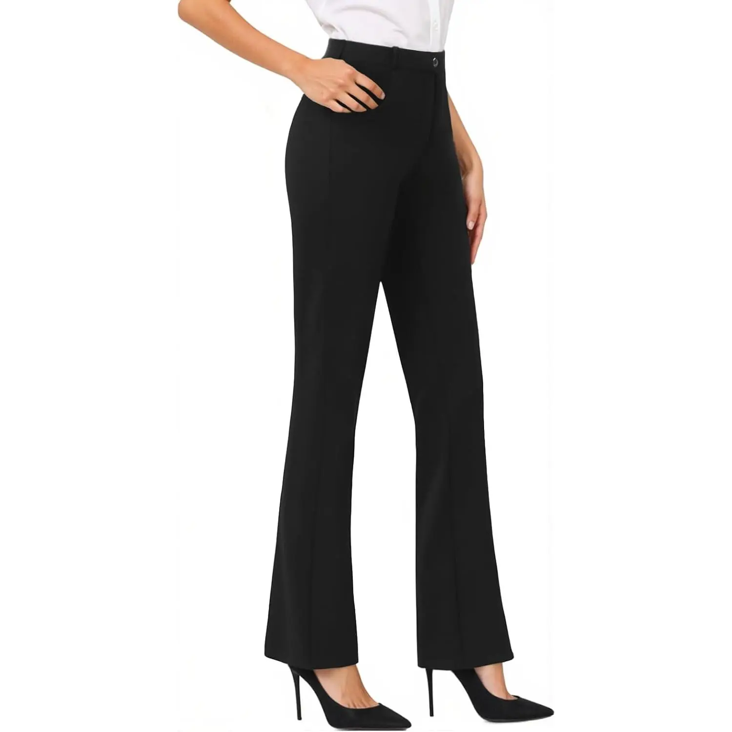 viehunt Womens Bootcut Dress Pants High Waisted Stretch Work Pants Office Business Casual Slacks Trousers with Pockets