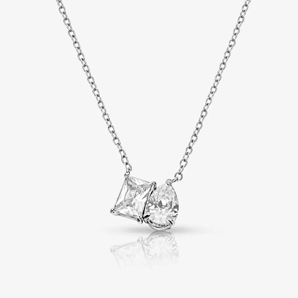 EVRY JEWELS Gold or Silver Plated Women's Hypoallergenic Eternal Match Necklace