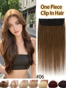 5 Clip Hair Extensions, One-Piece Design for Easy Wear, Ultra-Lightweight, Thickening Long Hair in Multiple Color Options, Glueless Clip In