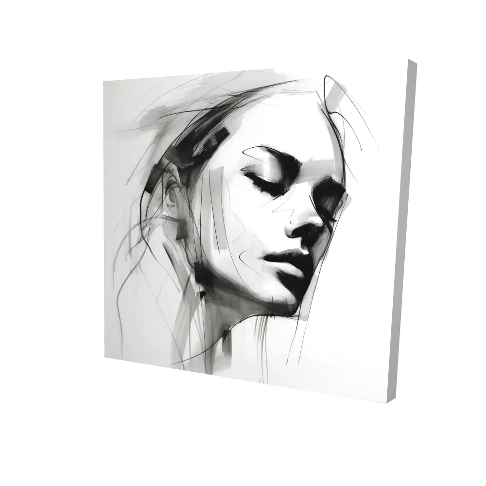 Begin Home Decor 2080-2424-FI99 24 x 24 in. Monochrome Beauty Canvas - Feminine Traits - Home Decor Art