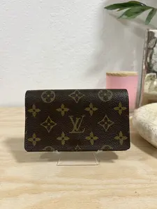 Pre-owned Louis Vuitton Coated Canvas Small Leather Goods Monogram Porte Monnaie Tresor Wallet