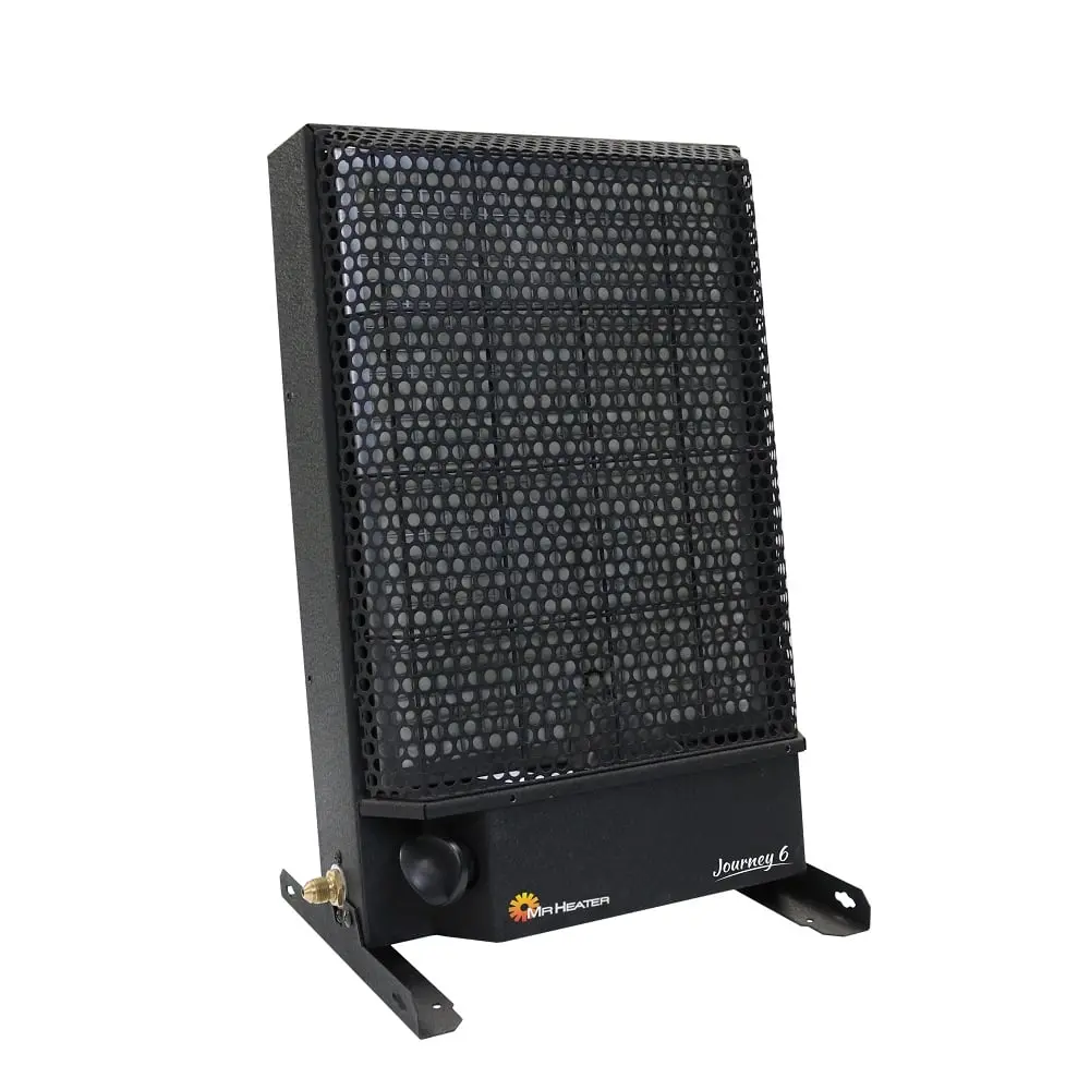 Mr. Heater 14 in. 6000 BTU Catalytic Heater - Black, Radiant Heat, Rectangular Base, Ideal for RV Users