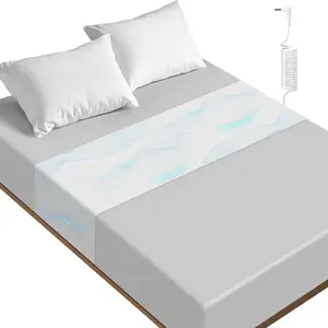 Grounding Mat for Bed, 10% Silver Fiber Grounded Fitted Bed Earth Sheets for All Mattress Sizes (White)