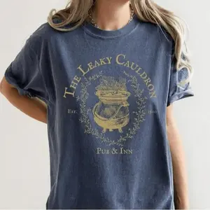 Leaky Cauldron T-Shirt Universal Trip Potter World Tee Wizarding Apparel Alley Top Potterhead Gift All-Day Comfort Tee