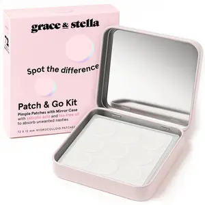 grace & stella Award Winning Cute Pimple Patches for Face - with Mirror Pimple Patch Case - Dermatologist Tested Hydrocolloid Acne Patches for Face - for Breakouts, Whiteheads (Pack of 72, Round)