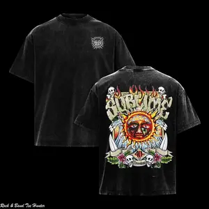 Retro Punk-Style Sublime Band T-Shirt Featuring Skull and Sun Design Made from Soft Breathable Fabric for Comfortable Wear Ideal for Concerts Street Style or Showcasing Your Personality in the Urban Jungle Unisex T-Shirt