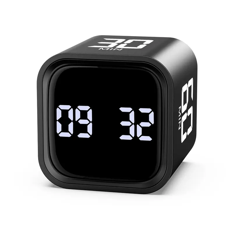 Productivity Cube Timer Gravity Sensor Flipping Preset Time Dual Modes Countdown Cooking Digital Timer Oven