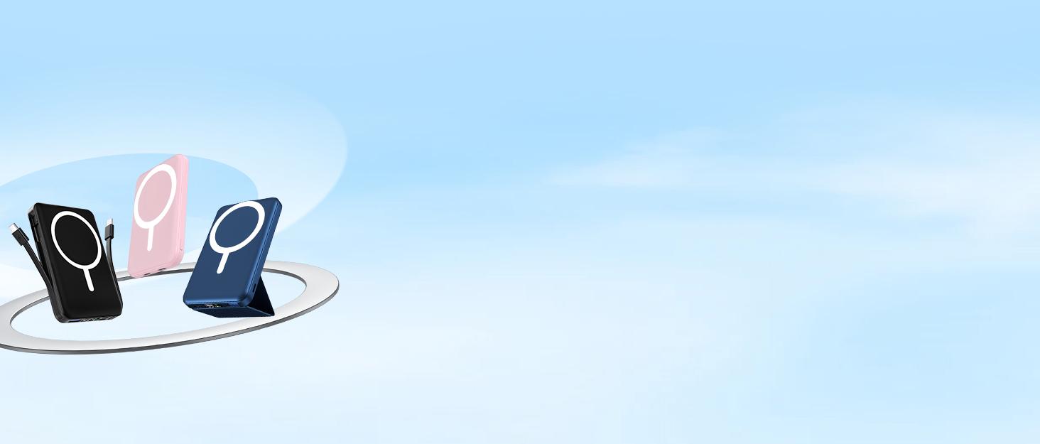 Power Bank / Portable Charger / Magnetic Power Bank / Portable Battery Pack — Magnetic Portable Wireless Fast Charger — 10,000mAh Wireless Power Bank — Supports 22.5W PD Fast Charging — Features LED Display — Compatible with iPhone 12–17 Series Power Bank / Portable Charger / Magnetic Power Bank / Portable Battery Pack — Magnetic Portable Wireless Fast Charger — 10,000mAh Wireless Power Bank — Supports 22.5W PD Fast Charging — Features LED Display — Compatible with iPhone 12–17 Series