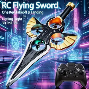 Remote Control Flying Blade Drone with 360° Rotating Stunts, Watch Gesture Control and Multi-Speed Settings, Omni-Directional Movement RC Aircraft with Hover for Dynamic Playtime