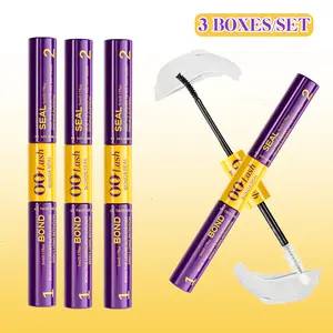 OQLash Bond&Seal(White Bond) Gentle Formula Latex-Free Waterproof Super-strong Bonding 72Hours Long-Lasting Hold Non-Irritating Sweat-proof 2-in-1 Design Lash Glue for Eyelash Extensions Cluster Cosmetic Makeup