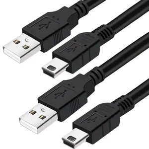 Mini-USB ,2Pack 10ft USB 2.0 Type A to Mini-B  Cord for  Hero 3+ Hero4, Nuvi,PS3 Controller Charger,MP3 Player,Dash Cam, Digital Camera,SatNav, 3,PDA Data