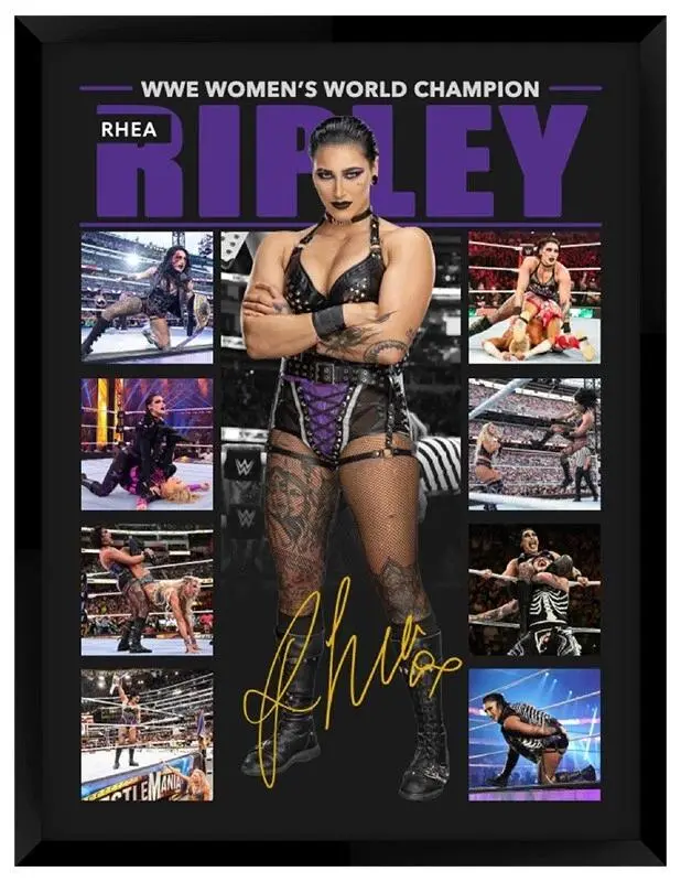 Rhea Ripley WWE signed Poster Print Unframed Memorabilia