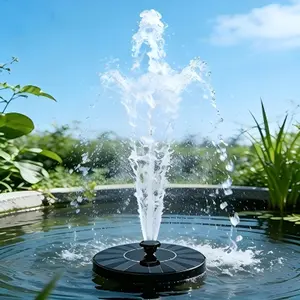 Solar Fountain 1.5W Kit with 4 Interchangeable Nozzles for Pond Pool Garden Fish Tank Eco-Friendly 100% Solar-Powered Floating Easy Setup Weatherproof Durable IP65 pump submersible
