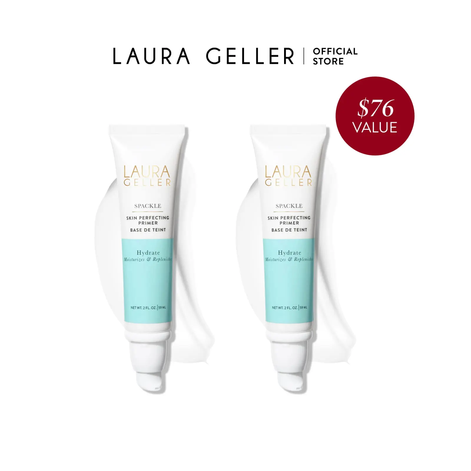 Laura Geller Spackle Skin Perfecting Primer Duos - Hydrating Formula with Aloe Vera & Vitamin E for Moisturizing and Nourishing Skin Laura Geller Spackle Skin Perfecting Primer Duos - Hydrating Formula with Aloe Vera & Vitamin E for Moisturizing and Nourishing Skin