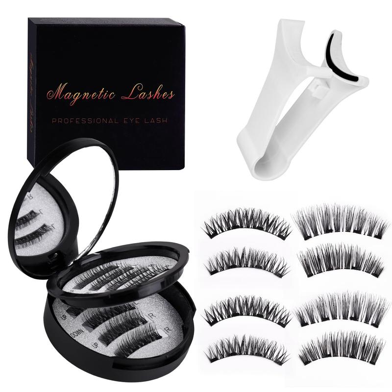 （Please confirm the product specifications）Magnetic Eyelashes Kit - Glue-Free Eyelash Extensions with Applicator Curler & Eyebrow Set Waterproof Lightweight Makeup for Adults vacation Natural Look Self-Grafting False lashes cluster