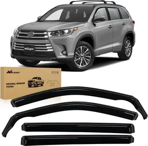Nilight in Channel Window Rain Guards for Toyota Highlander 2014 2015 2016 2017 2018 2019 Vent Window Visors, Window Deflectors-4PCS Car Cover Automotive Truck dealsforyoudays