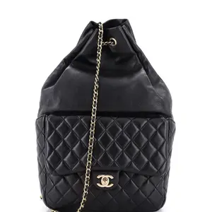 Pre-owned CHANEL Leather Backpacks Backpack In Seoul Lambskin Large by Rebag
