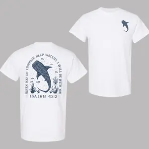 Whale Shark Tshirt - Beachy Shark Graphic Tee, Jesus T-shirt, Beachy Tee, Summer T-shirt, Christian Ocean T-shirt, Coconut Girl Christian Clothing T-shirt