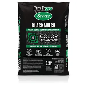 1.5 cu. ft. Black Wood Shredded Bagged Mulch ( 2 pack)