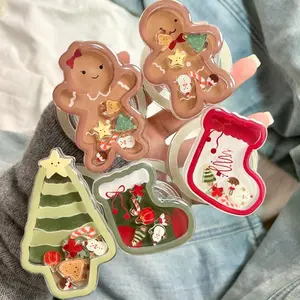 Cute Christmas Cartoon Shaker Magnetic Phone Grip for Magsafe, Phone Holder - Cellphone, Smartphone