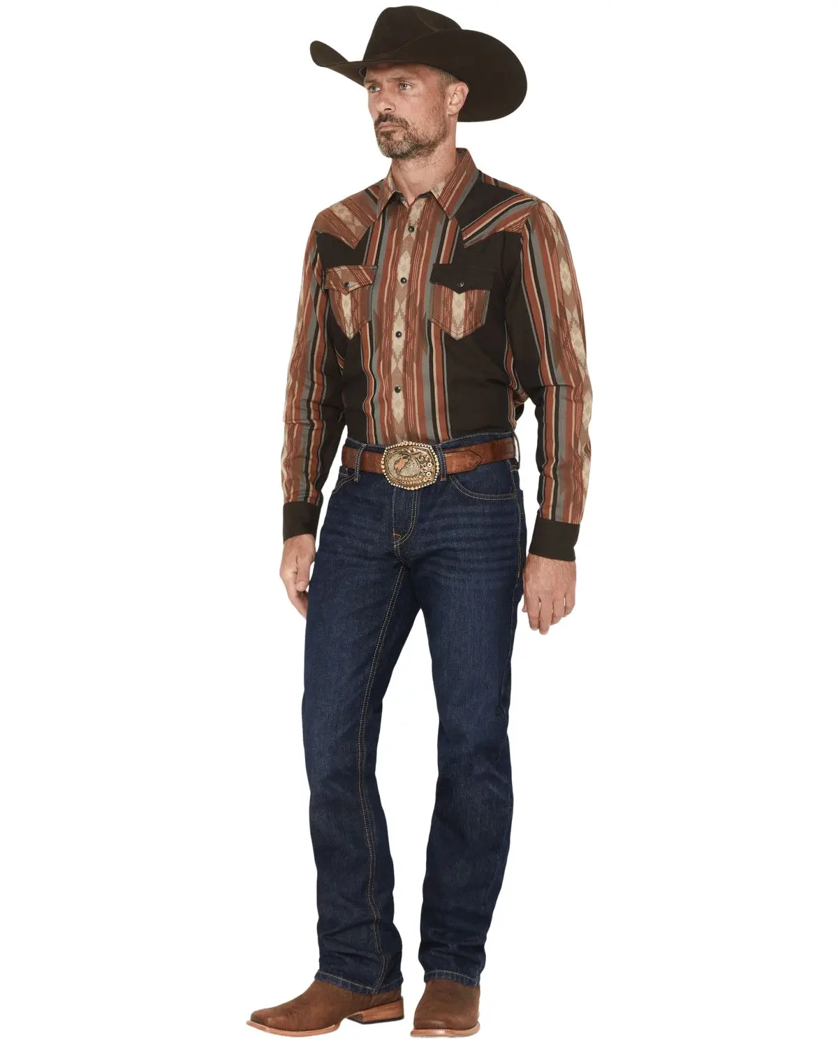 Cinch Men's Men'S Ian Dark Wash Slim Bootcut Rigid Denim Jeans - Mb32336001