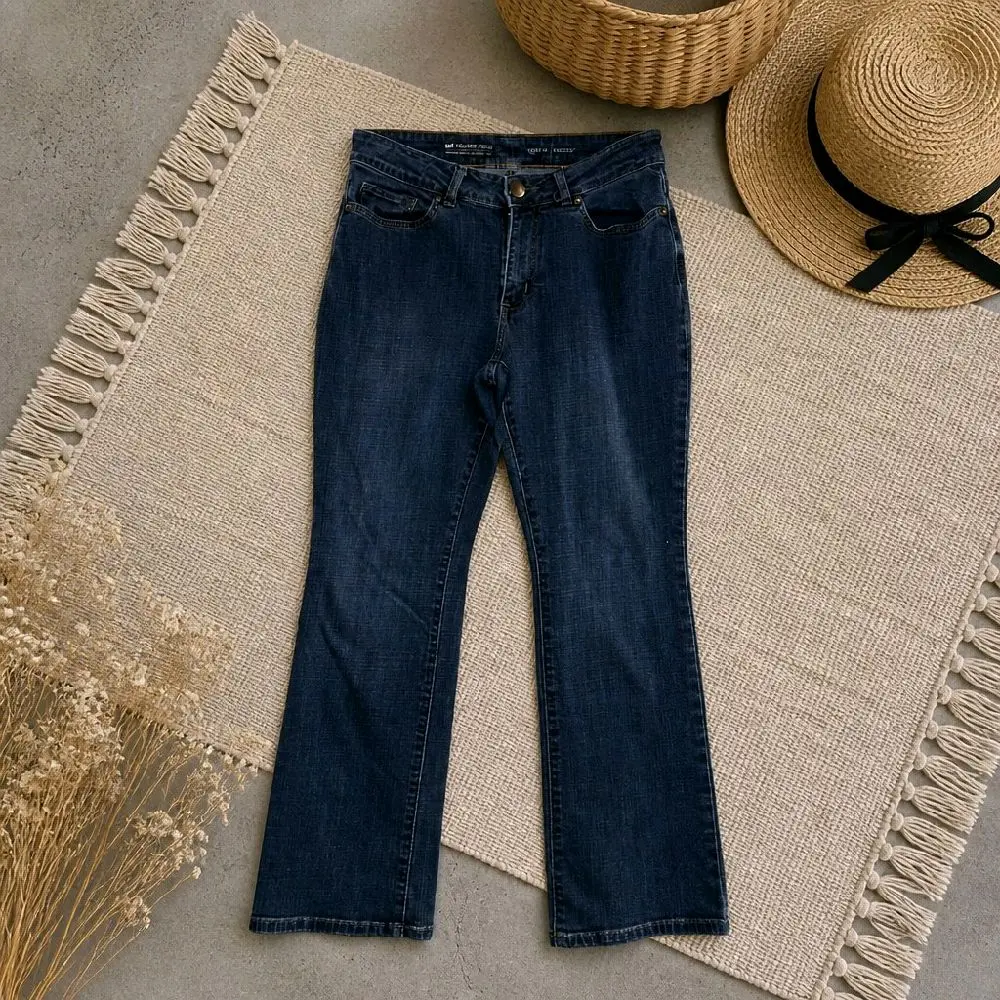 Lee Modern Series Curvy Fit Bootcut Women's Jeans 10 Short Blue Denim