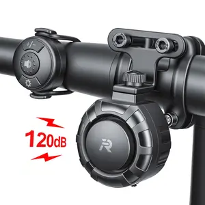 Bicycle Electric Horn USB-C Rechargeable, Remote Control Included, 120db Volume Adjustable, Long Battery Life, Easy Installation, Suitable for Bikes Scooters Golf Carts, Bike Accessories