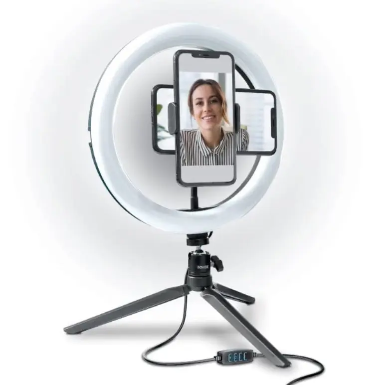 Bower 10-Inch Tabletop Ring Light Kit for Phone Selfie Photography Enhance Your Selfies with This Light Kit