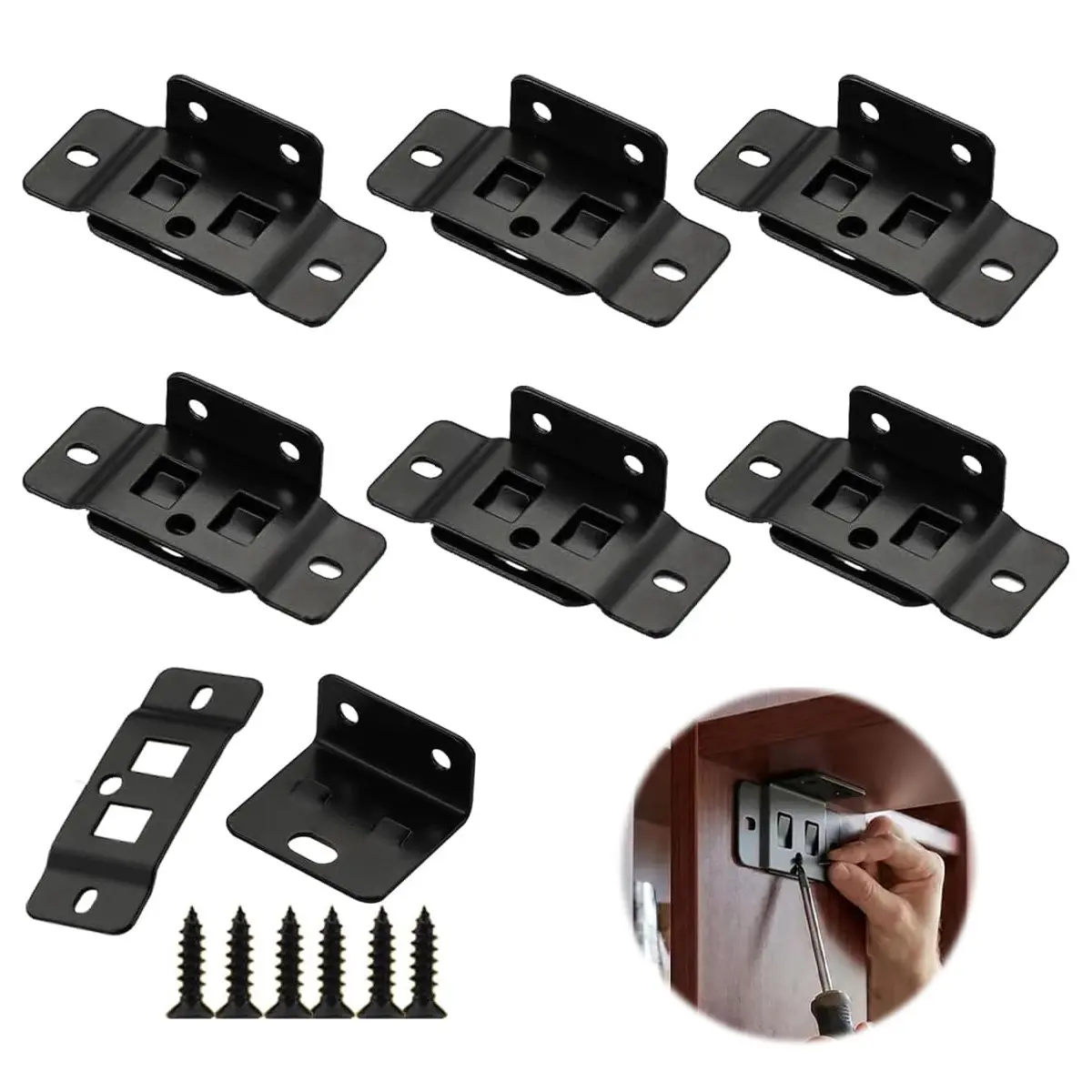 10 or 20 Pack Quick Fitting Furniture Joint Bracket, Duty Corner Brace Joint Right Angle Bracket, Stainless Steel Furniture Corner Connectors with Screws for Drawers, Cabinets, Tables, and Chairs toolupgrade