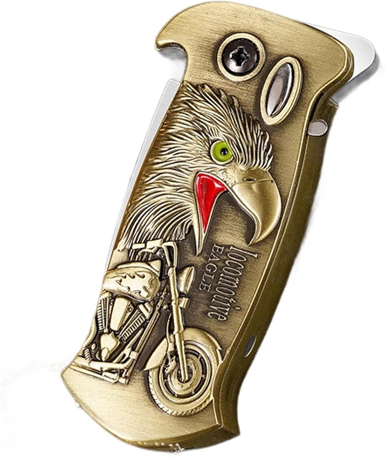 3-in-1 Multifunctional Windproof Lighter with Folding Knife and Bottle Opener Combination set for Kitchen, Outdoor, Emergency Self-Defense(Without Butane Gas)