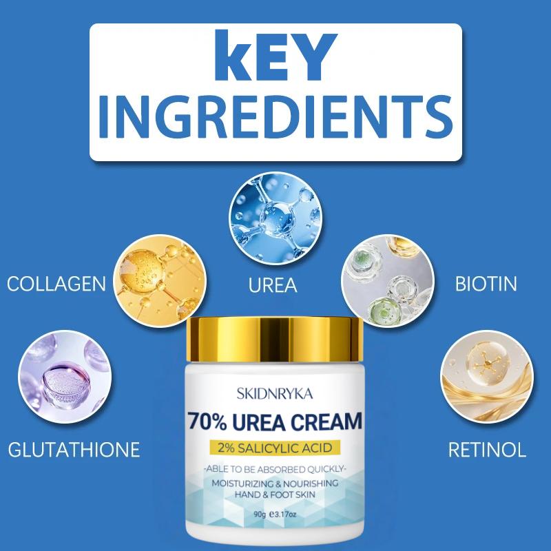 SKIDNRYKA 70% Urea Daily Moisturizer with Vitamin E, Hyaluronic Acid, 2% Salicylic Acid - Non-Greasy Hand & Foot Lotion for Dry Skin, Long-Lasting Hydration, Urea + Vitamins Infused, Valentine’s Day Gift