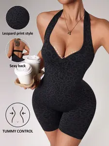 SlaySleep x  Sovereign Charm Seamless Bicolor Yoga Romper,White And Pink, Gym Workout Jumpsuit Leggings Fitness Activewear Sporty One-Piece Suit