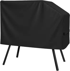 SHINESTAR Griddle Cover for Blackstone 22" and 28" Single Shelf Griddle Cover with Hood and Stand, Waterproof BBQ Cover with Double Straps, Lightweight & Fade Resistant, Black