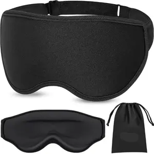 3D Contoured Sleep Mask for Men & Women – 100% Blackout Eye Mask, Zero Pressure Block‑Out Design, Adjustable Strap Travel & Night Sleep Mask – Light Blocking Blindfold for Side Sleepers