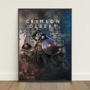 Crimson Desert Poster, Kliff Video Game Wall Art, Exclusive Fantasy Action Print, High End Gamer Decor, Unframed Print Only