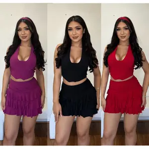 Xitlali Glitz Skirt Set w/ Headband & Built in Shorts