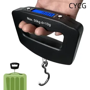 110lbs/50kg Digital Handheld Luggage Scale with Backlit LCD Display, Portable Mini Scale for Travel & Automotive Detailing, Fast & Accurate Weighing Tool