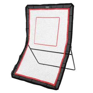 VEVOR Lacrosse Rebounder for Backyard, 4x7 Ft Volleyball Bounce Back Net, Pitchback Throwback Baseball Softball Return Training Screen, Adjustable Angle Shooting Practice Training Wall with TargetVEVOR Super Brand Day