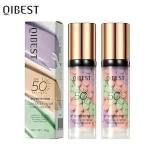 2PCS 3-in-1 SPF 50+ PA+++ Facial Sunscreen Isolation Cream - Color Corrector, Face Primer, Pre-Makeup Base for Oily Skin UV Protection