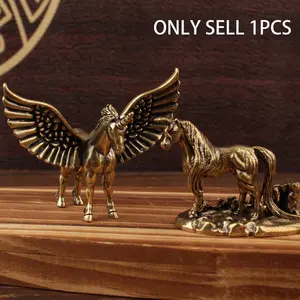 Unicorn Pegasus Figurine, Metal Creative Vintage Craft Decorative Ornament, Unique Home Office Decoration Gift Idea, Solid Metal Decor, Heavy Metal Figurine
