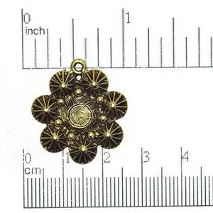 23.5mm Large Round Gold or Pewter Charm - CBS4028
