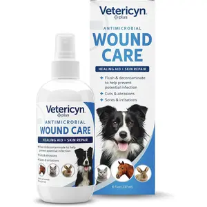 Vetericyn Plus Wound & Skin Care - Fast Healing for Pets, Cuts, Scrapes, and Hot Spots - Multiple Sizes 8oz